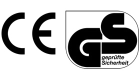 GS, CE, geprüfte Sicherheit